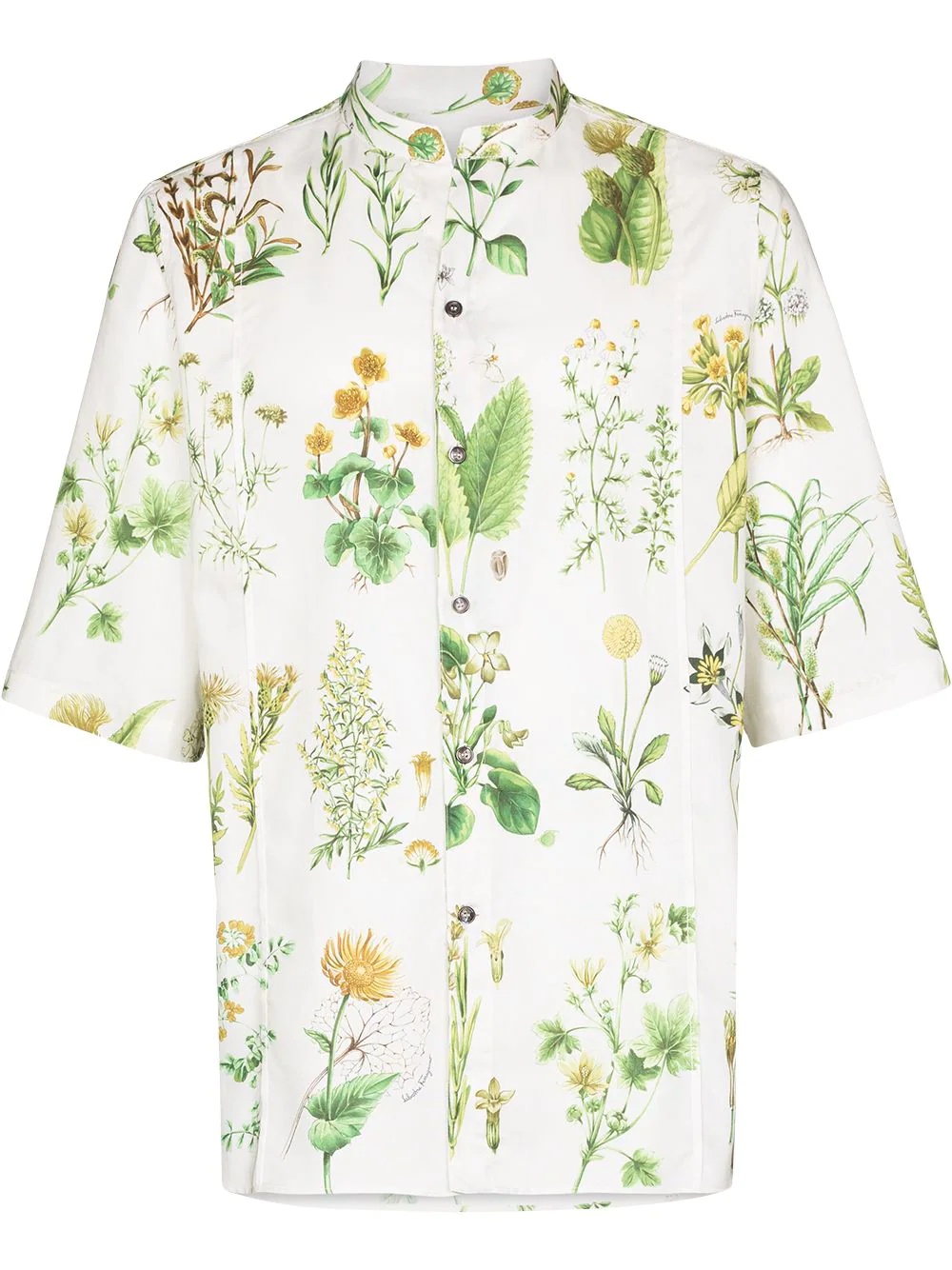 floral-print short-sleeve shirt - 1