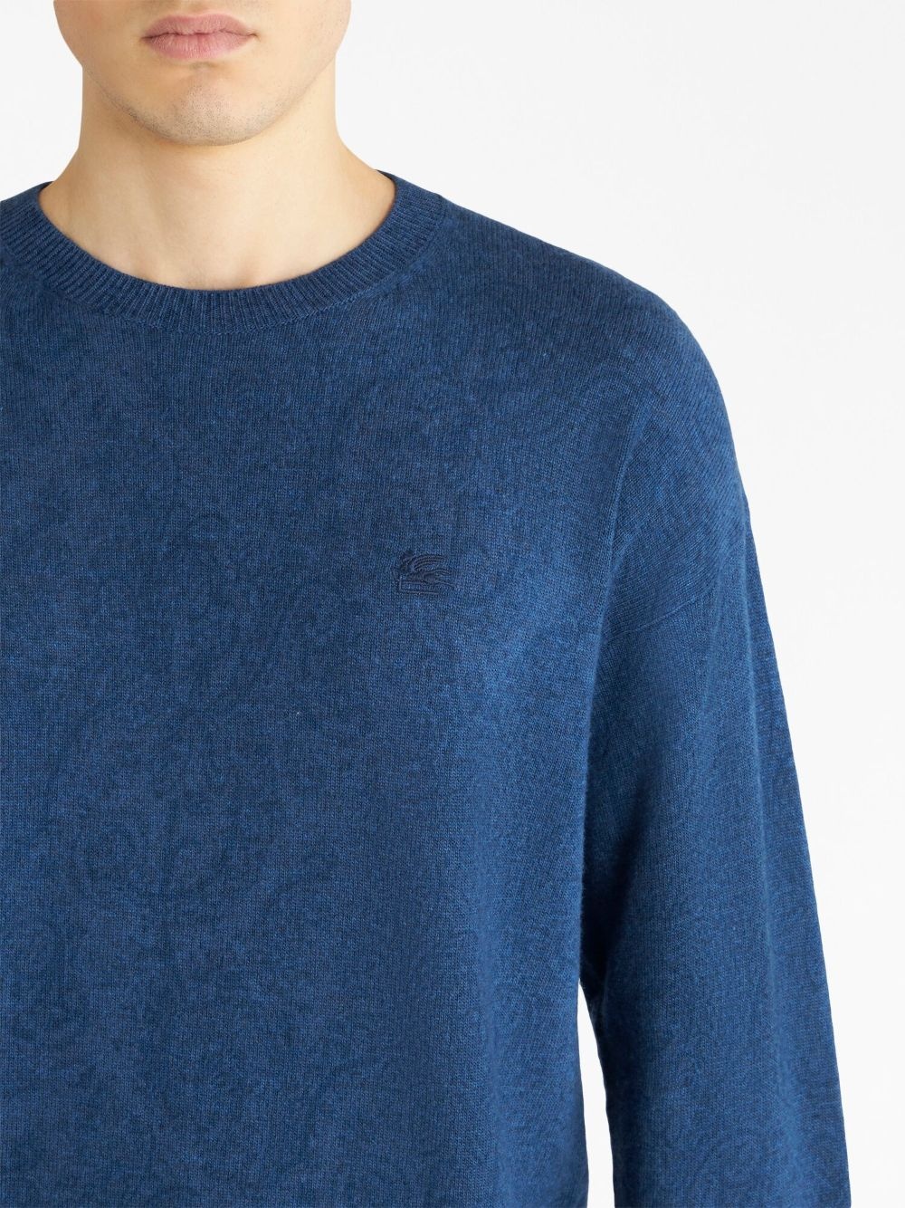 logo-embroidered wool jumper - 4