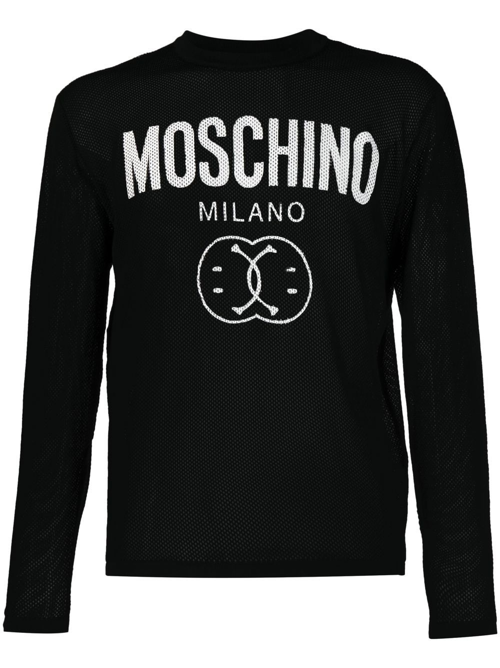 logo-knit cotton jumper - 1