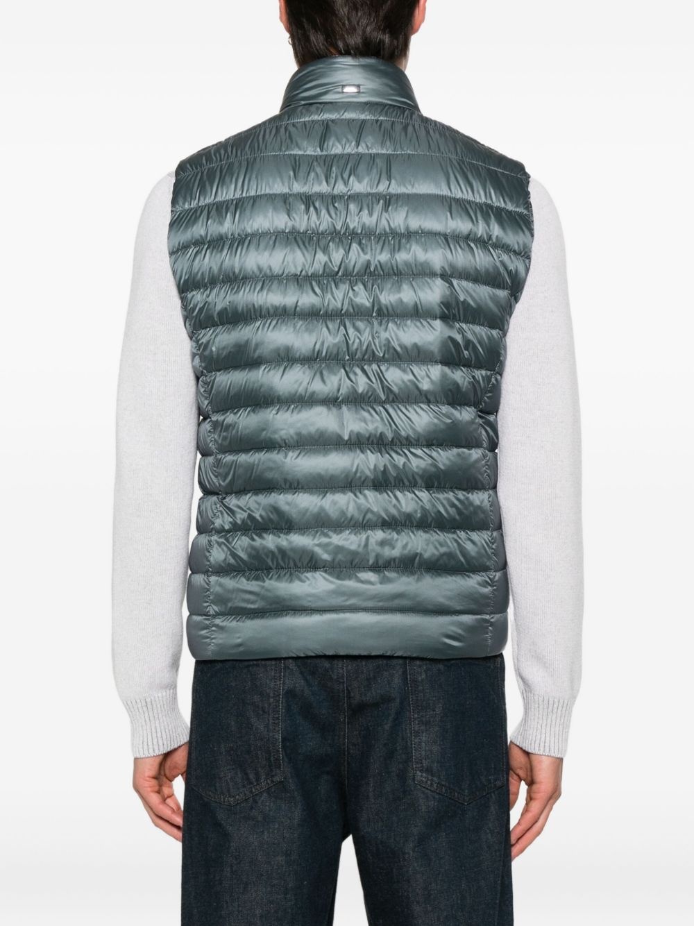 quilted sleeveless vest - 4