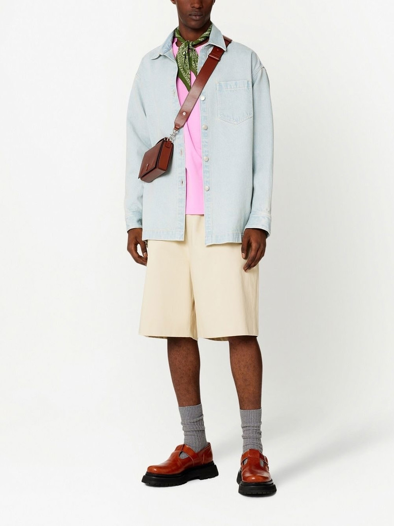 AMI Paris cotton chino shorts outlook