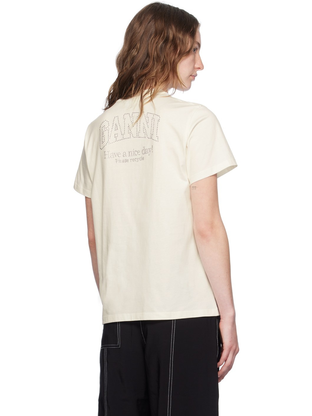 Off-White Rhinestone T-Shirt - 3
