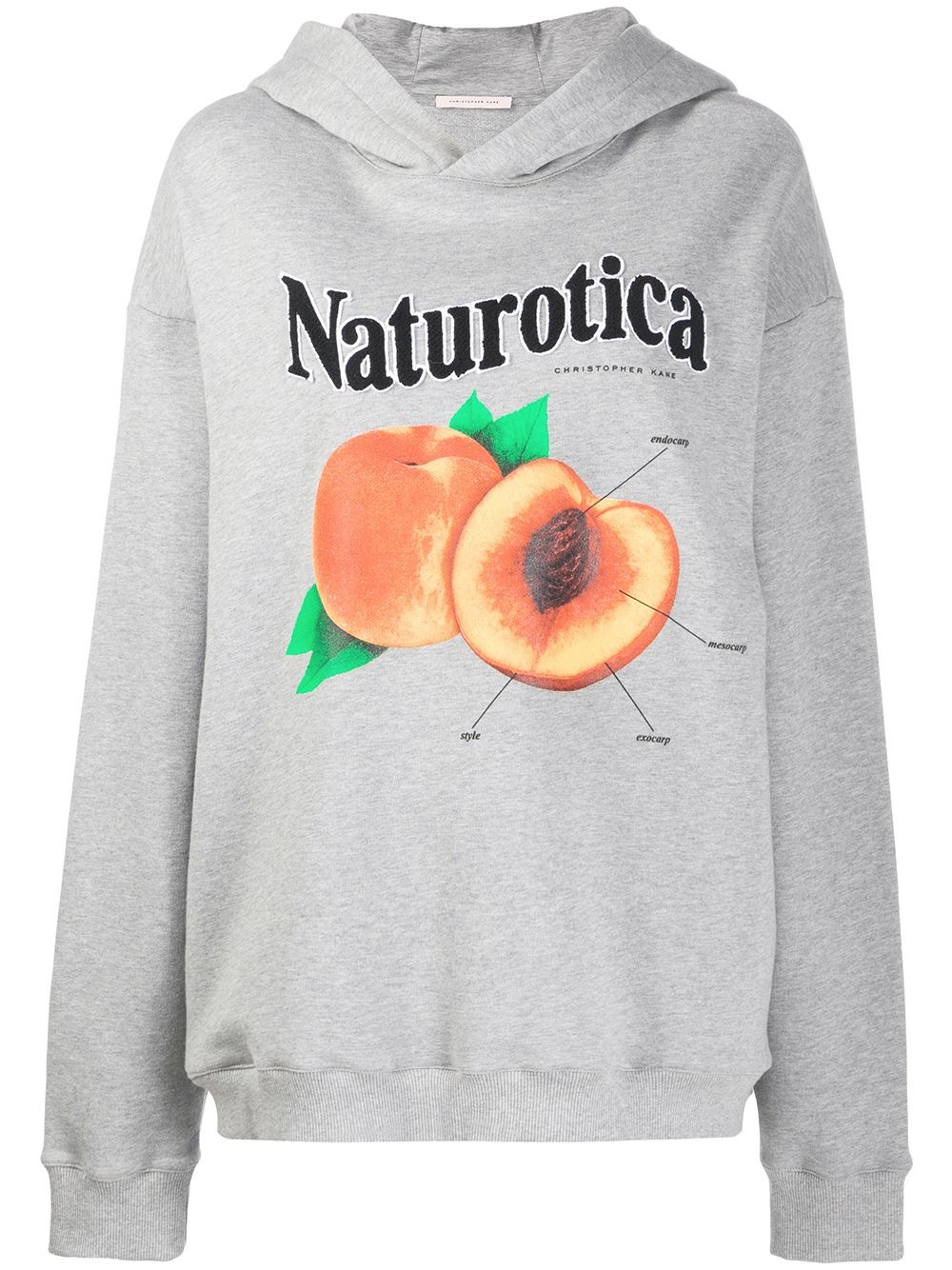 peach print hoodie - 1