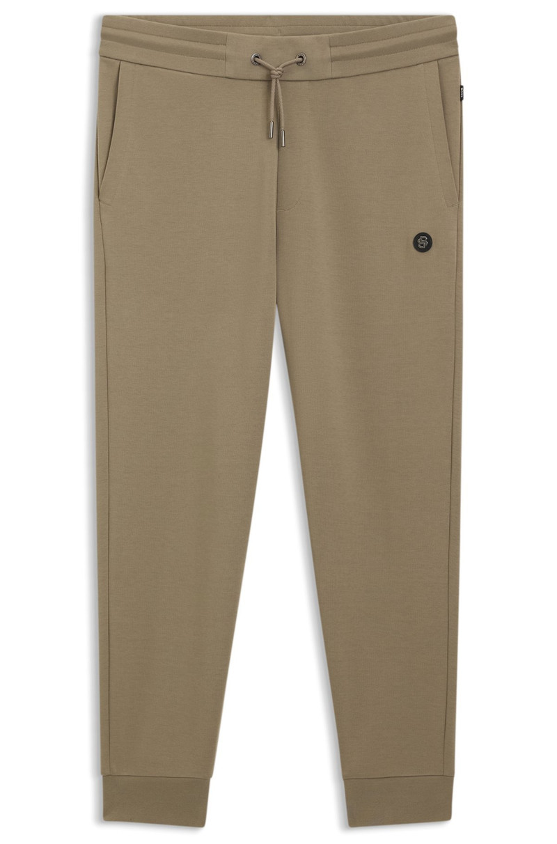 COTTON-BLEND TRACKSUIT BOTTOMS WITH METALLIC DOUBLE B MONOGRAM 1
