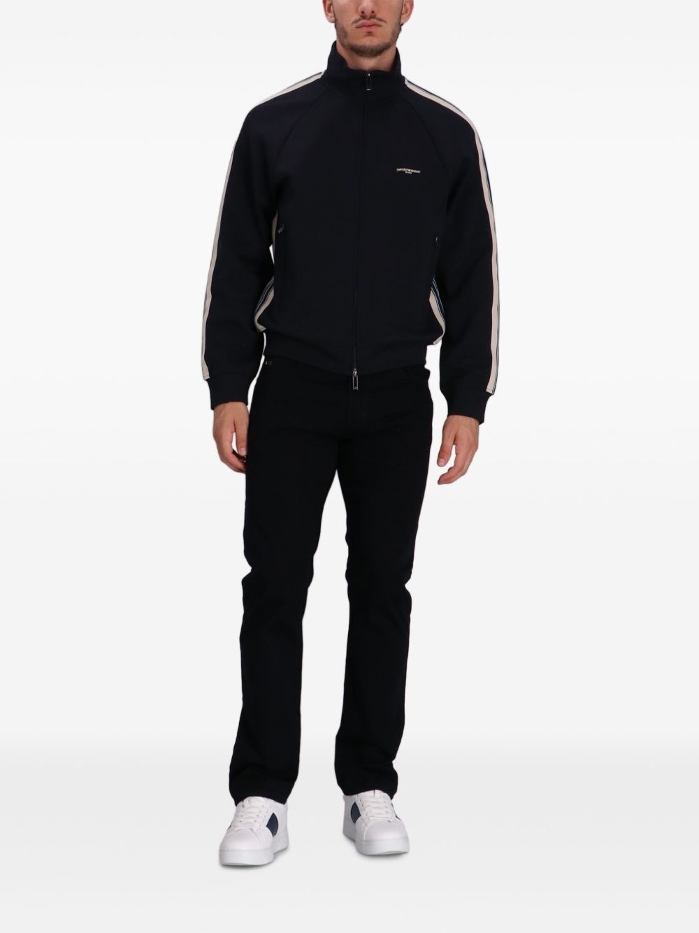 side-stripe zip-up track jacket - 2