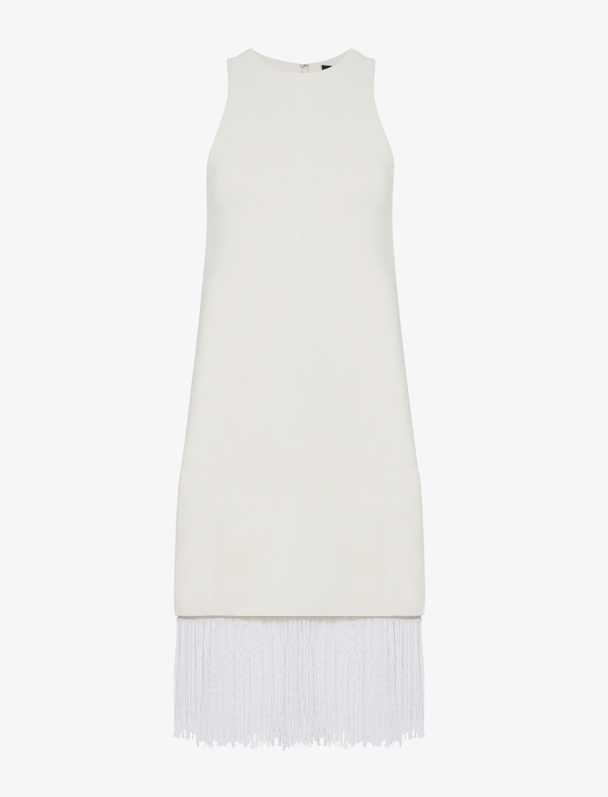 Bi-Stretch Crepe Fringe Dress - 1