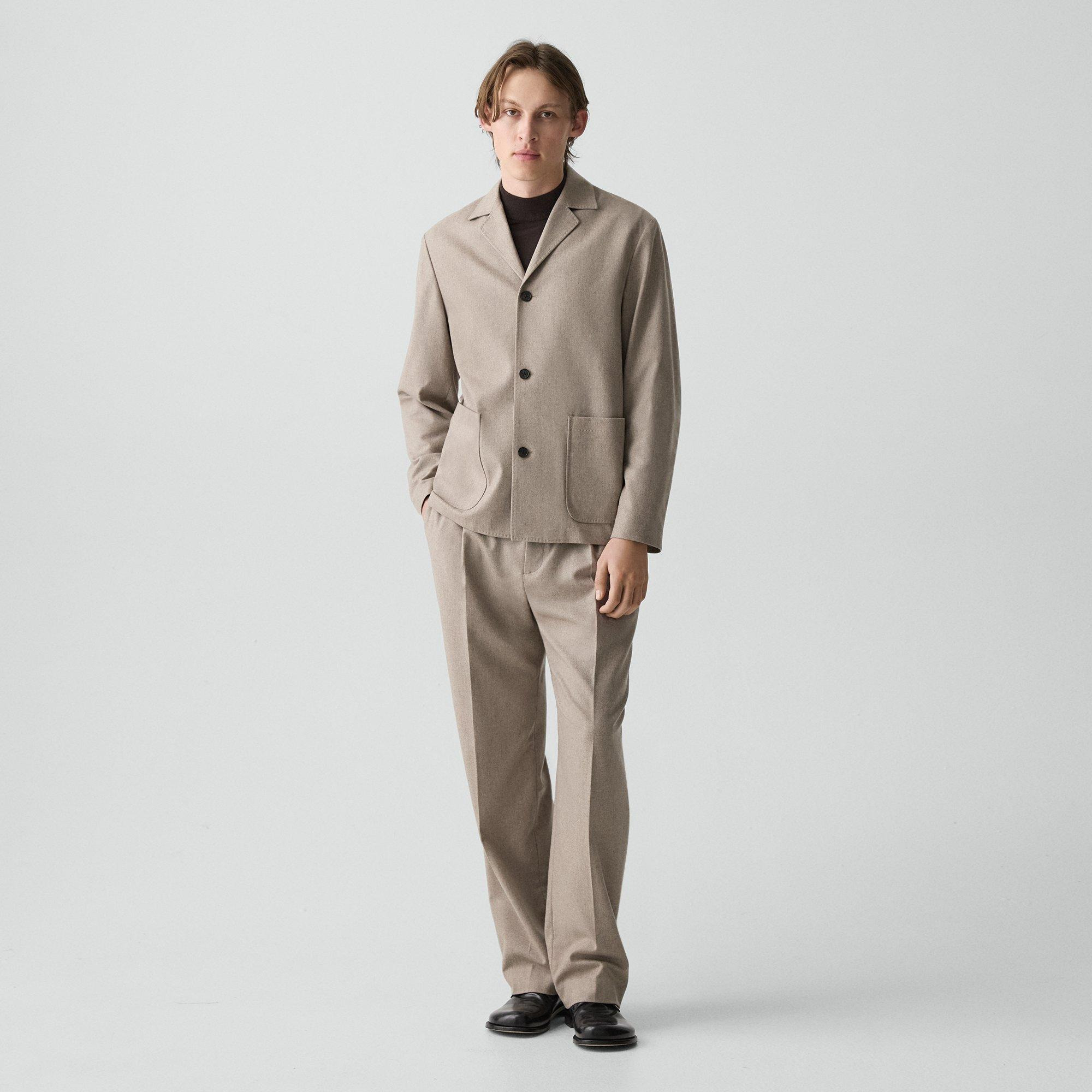 Three-Button Blazer in Cashmere-Blend Flannel - 6