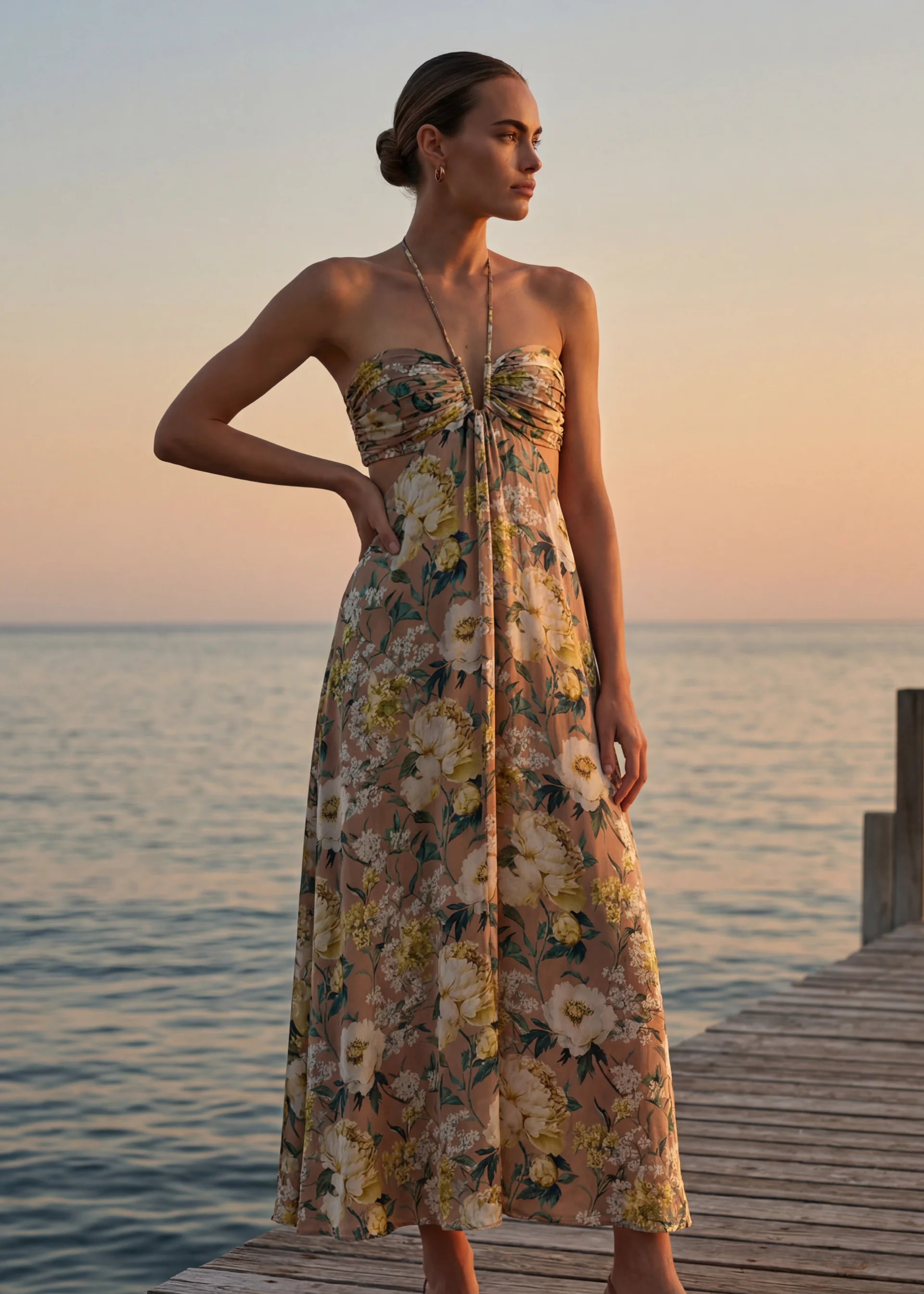 CALLIOPE MIDI DRESS MORNING FLOURISH - 1