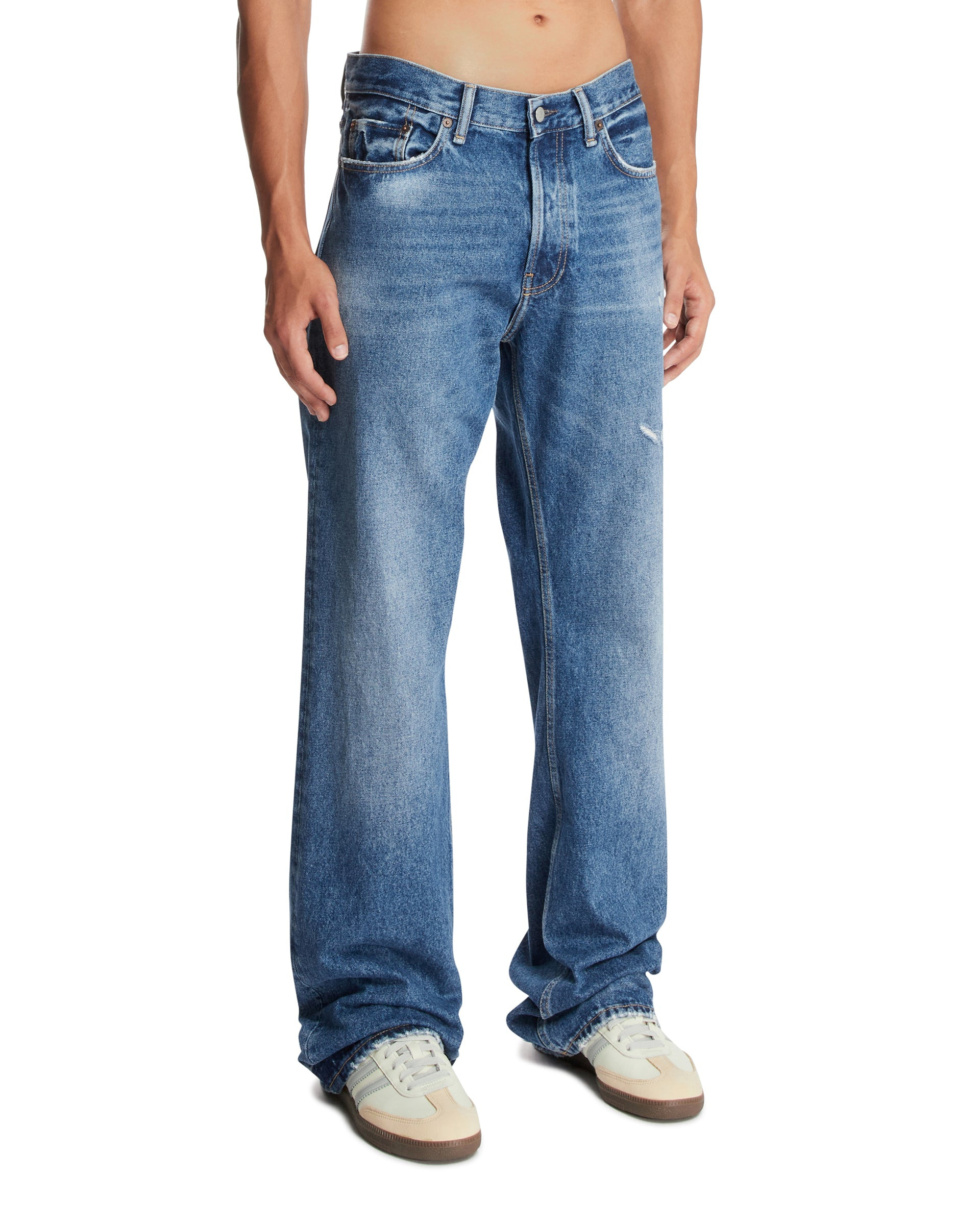 Blue Straight-Leg Jeans - 4