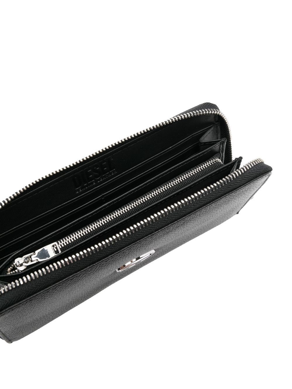 logo-plaque leather wallet - 3