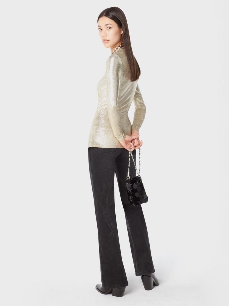 GOLD DRAPÉ PRESSION TOP IN LUREX 3