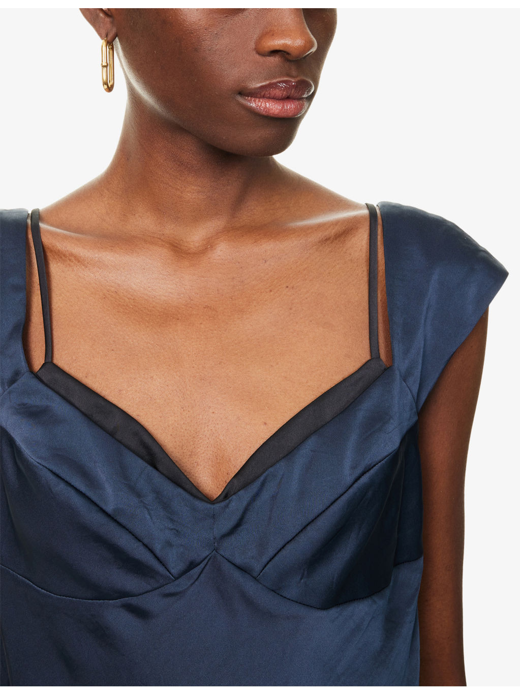 Ruched Regular-Fit Woven Midi Skirt - 5