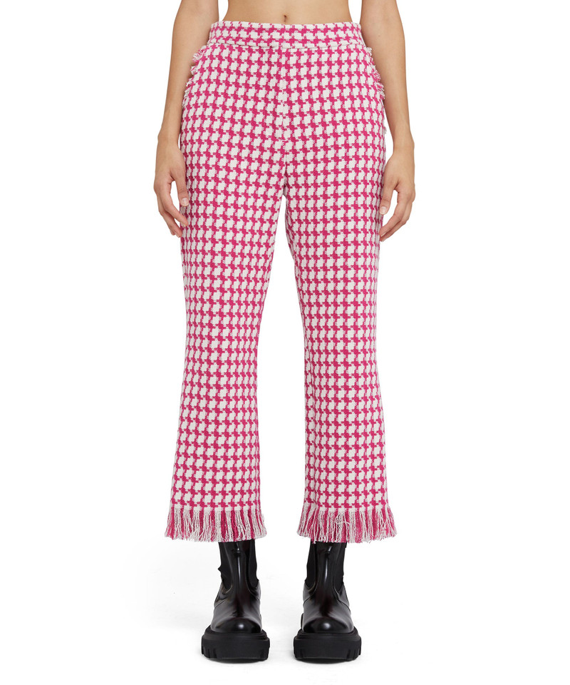 MSGM Houndstooth pants with straight legs outlook