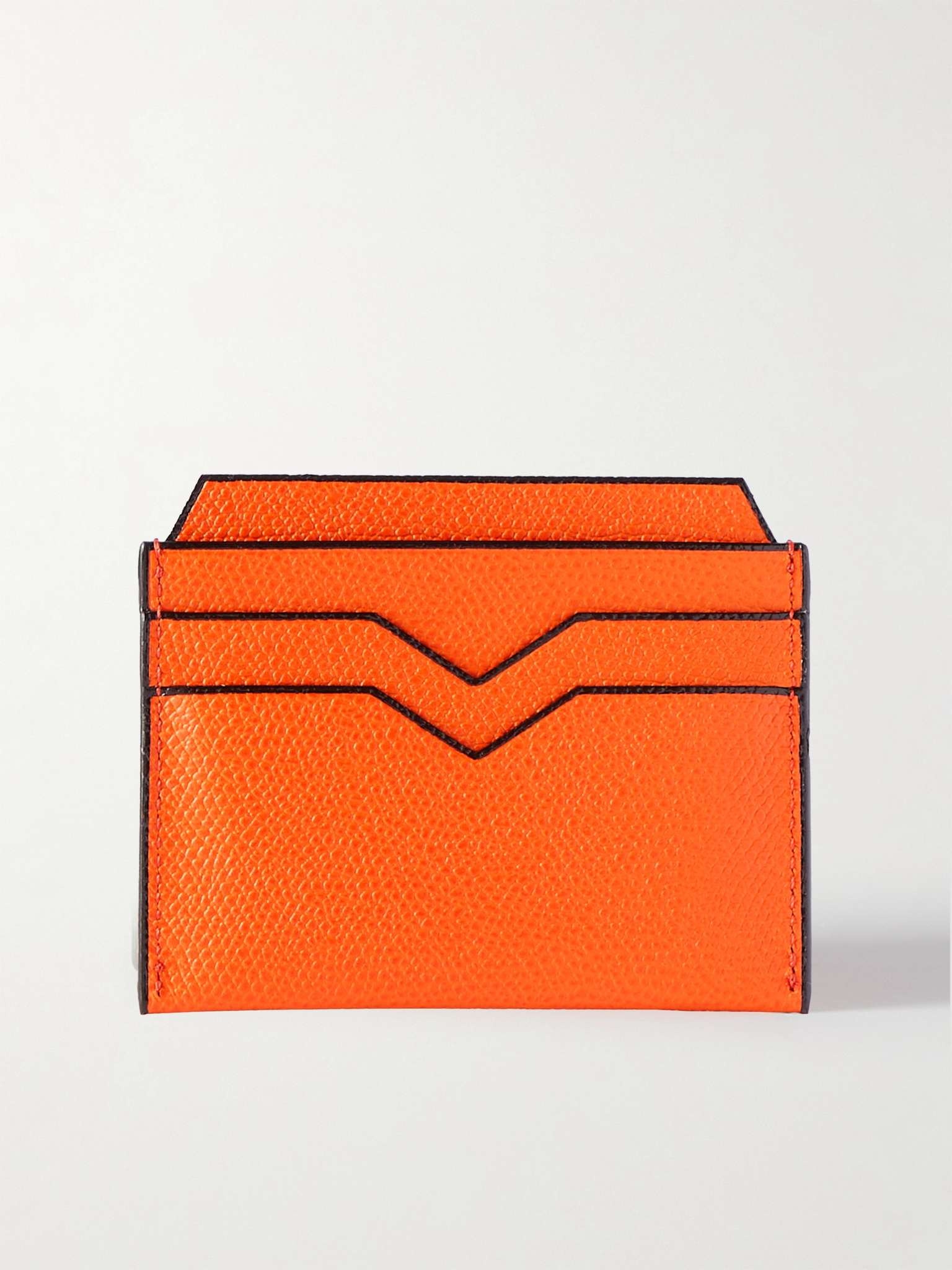 Pebble-Grain Leather Cardholder - 1