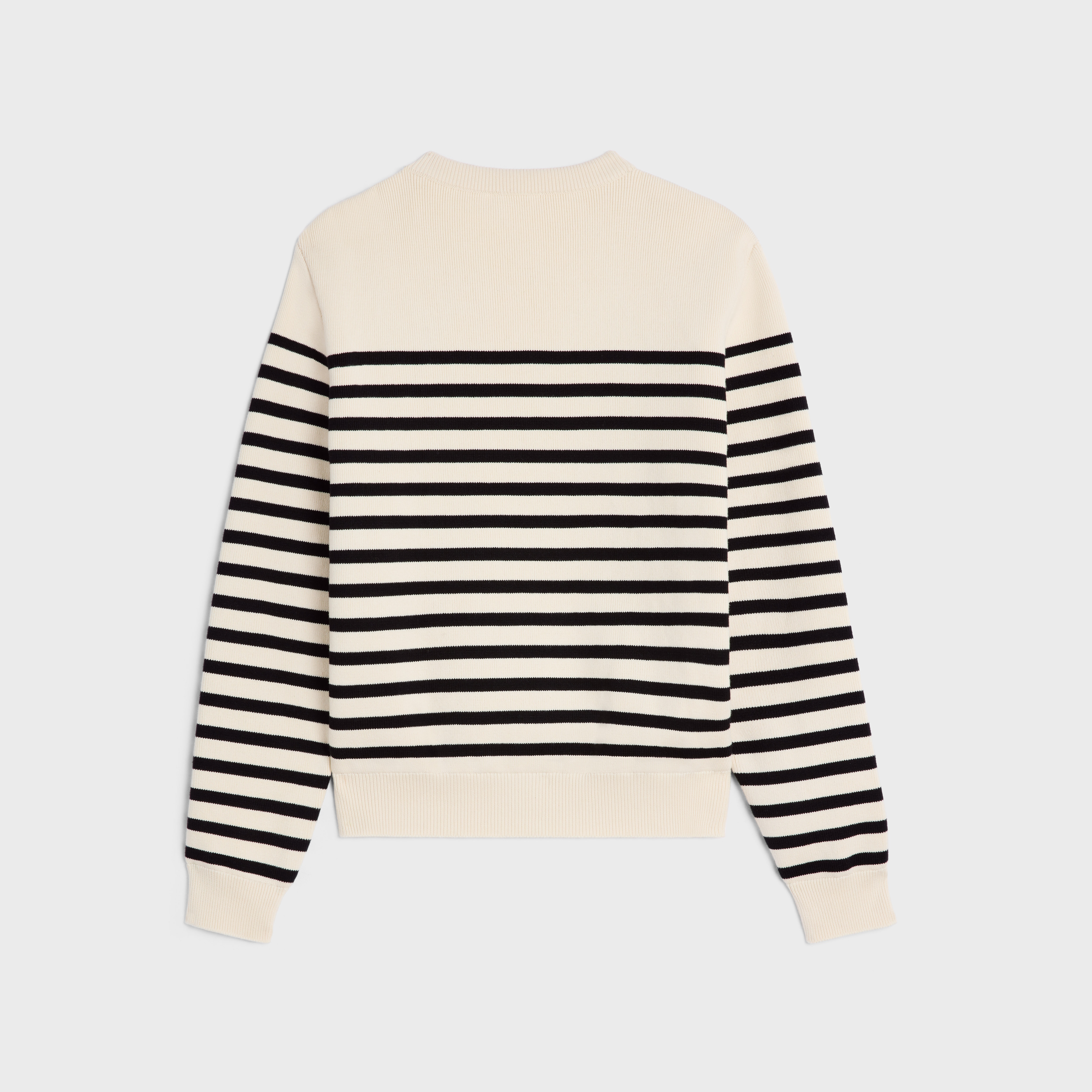celine crew neck marinière sweater in cotton - 2