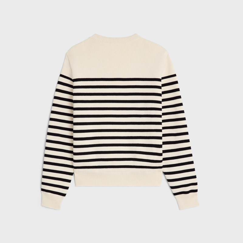 CELINE celine crew neck marinière sweater in cotton outlook