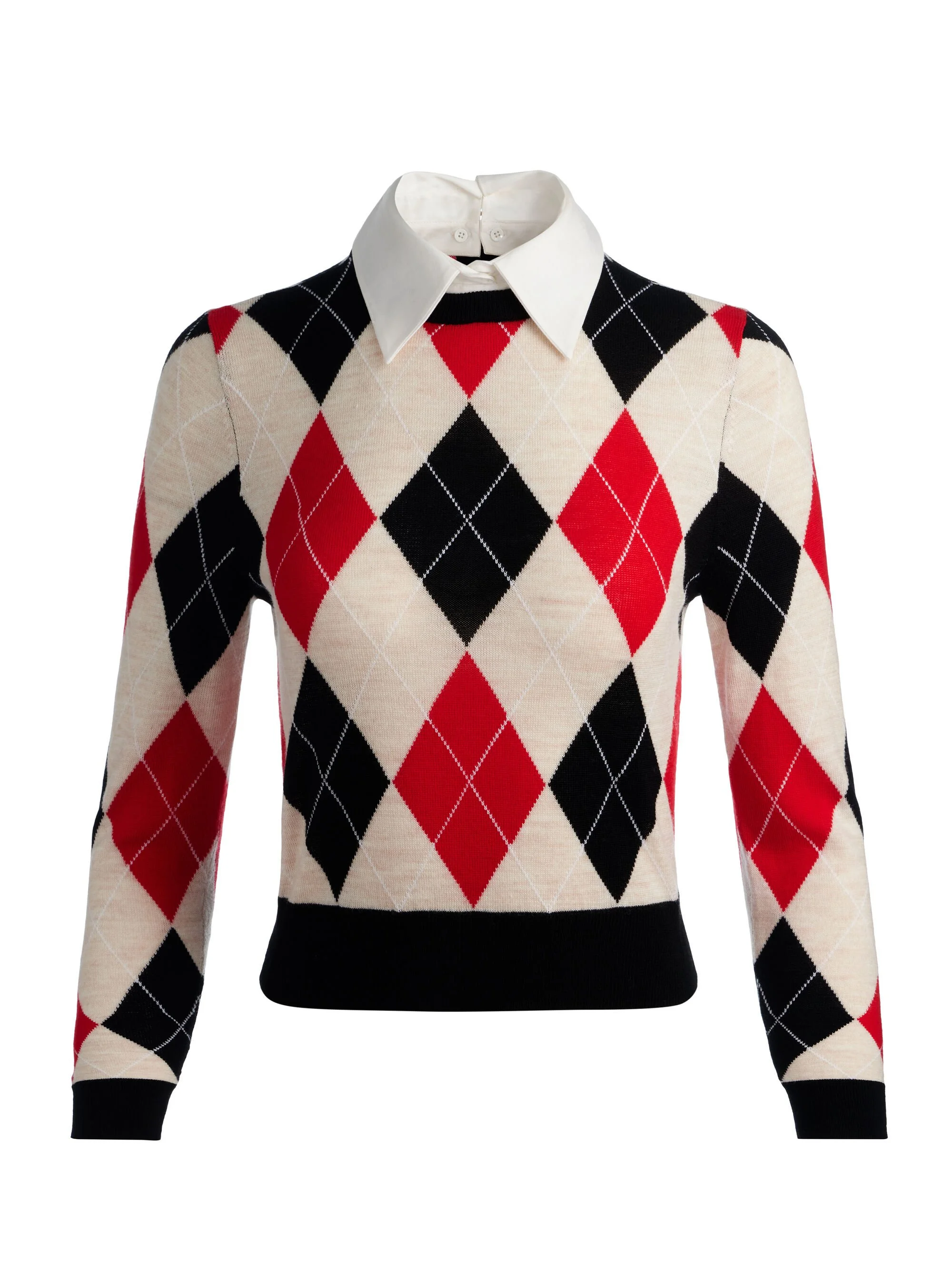 CAROLANN ARGYLE PULLOVER - 1