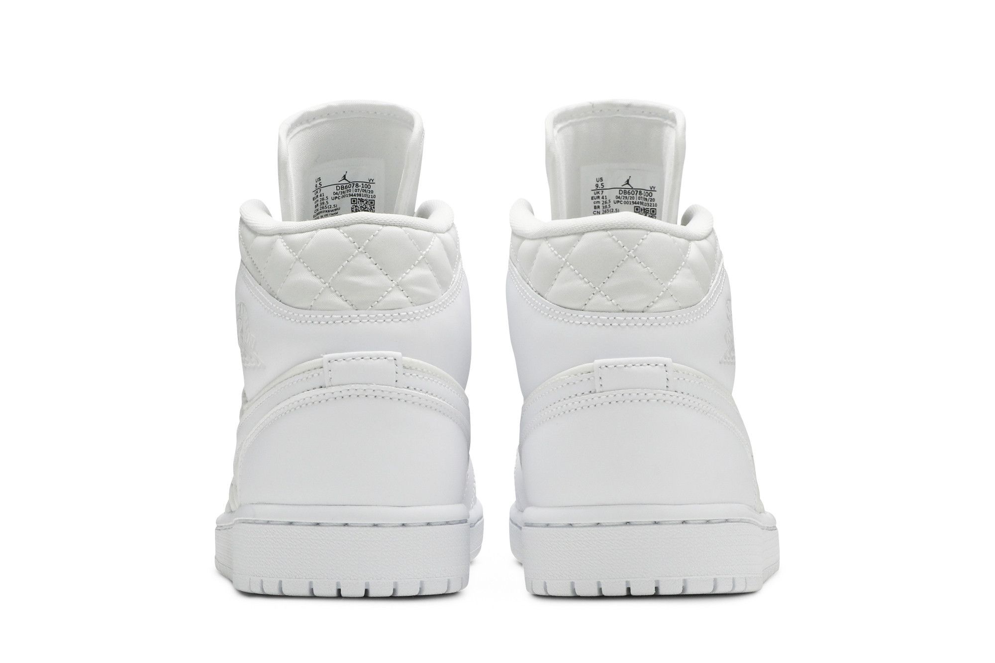 Wmns Air Jordan 1 Mid SE 'White Quilted' - 6