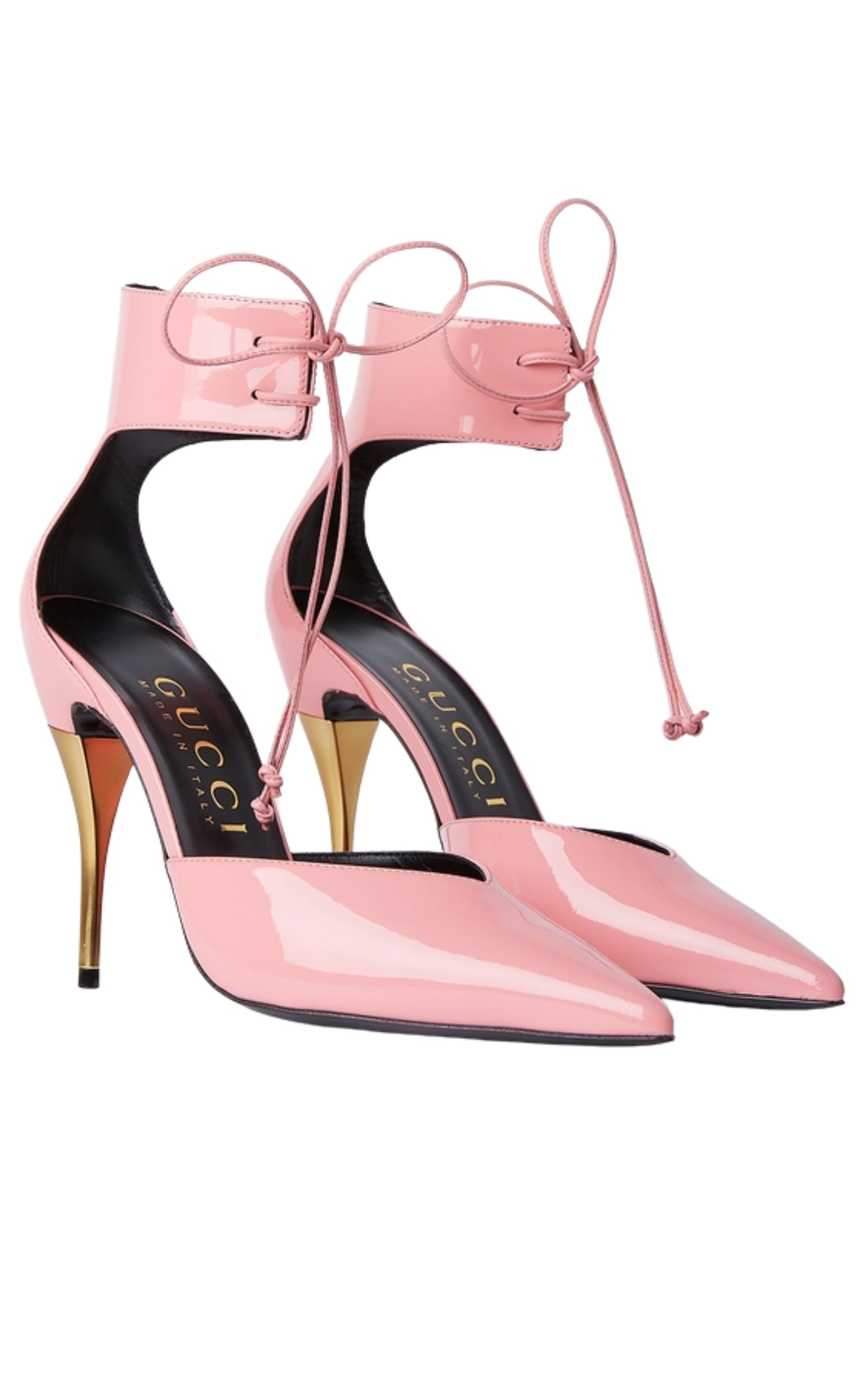 Priscilla Glossed-Leather Pumps in Pink - 2