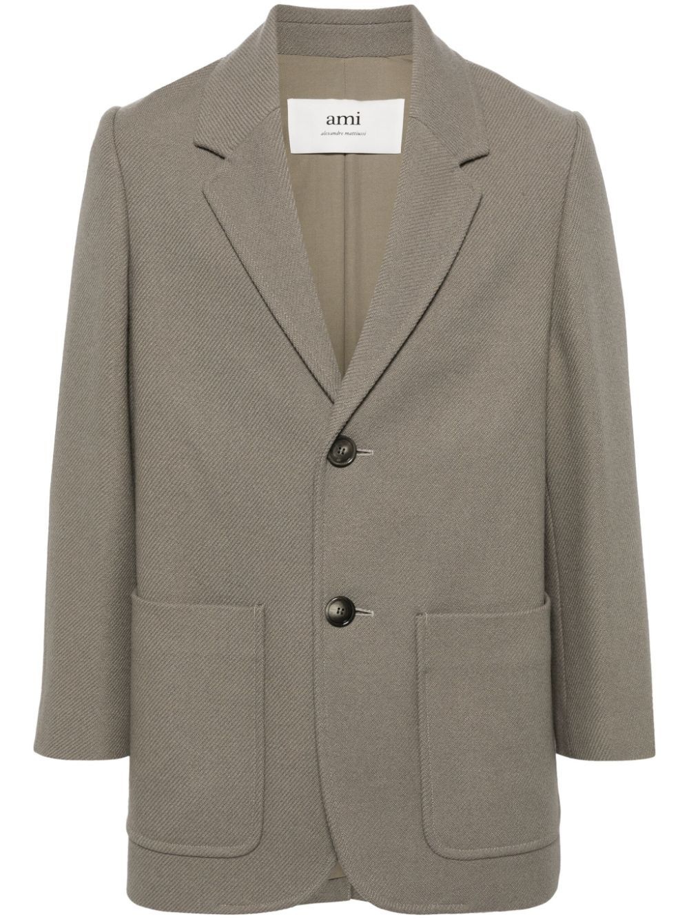 single-breasted virgin-wool blend blazer - 2