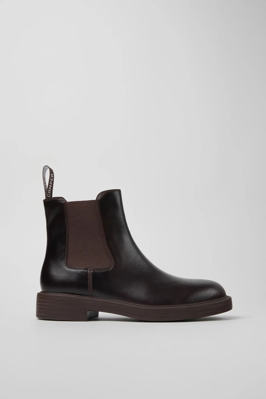 Brown leather ankle boots for men - 1