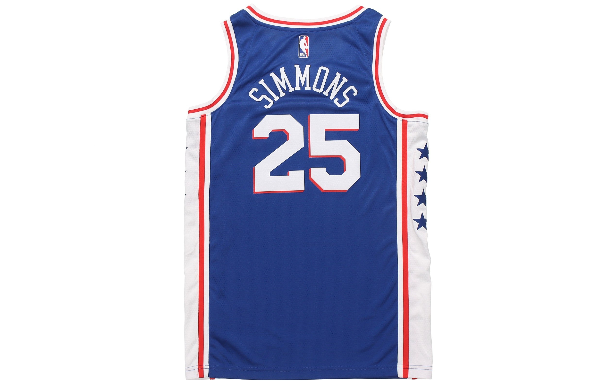 Nike NBA Retro Basketball Jersey/Vest SW Fan Edition Philadelphia 76ers Simmons 2 No. 5 Blue CJ7678- - 2