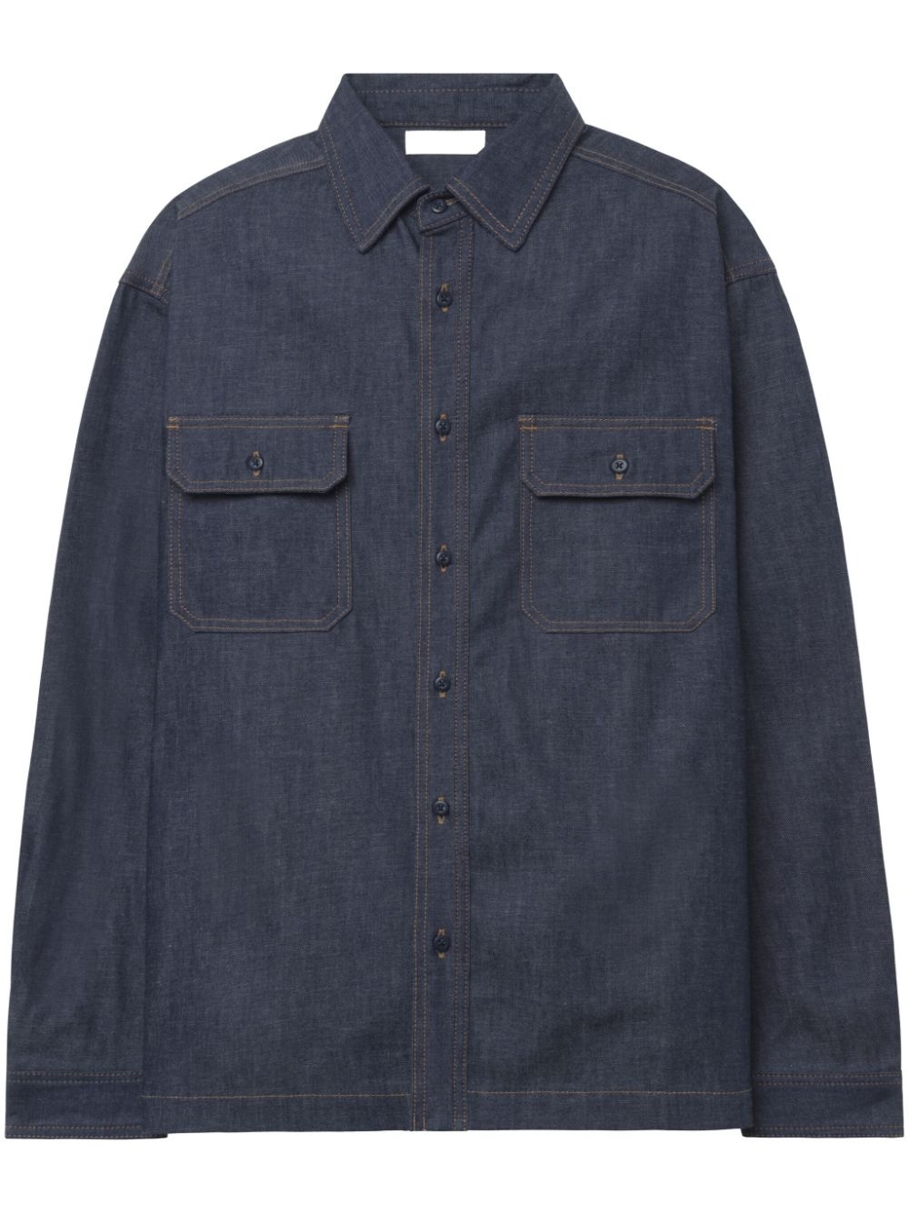 buttoned denim shirt - 1