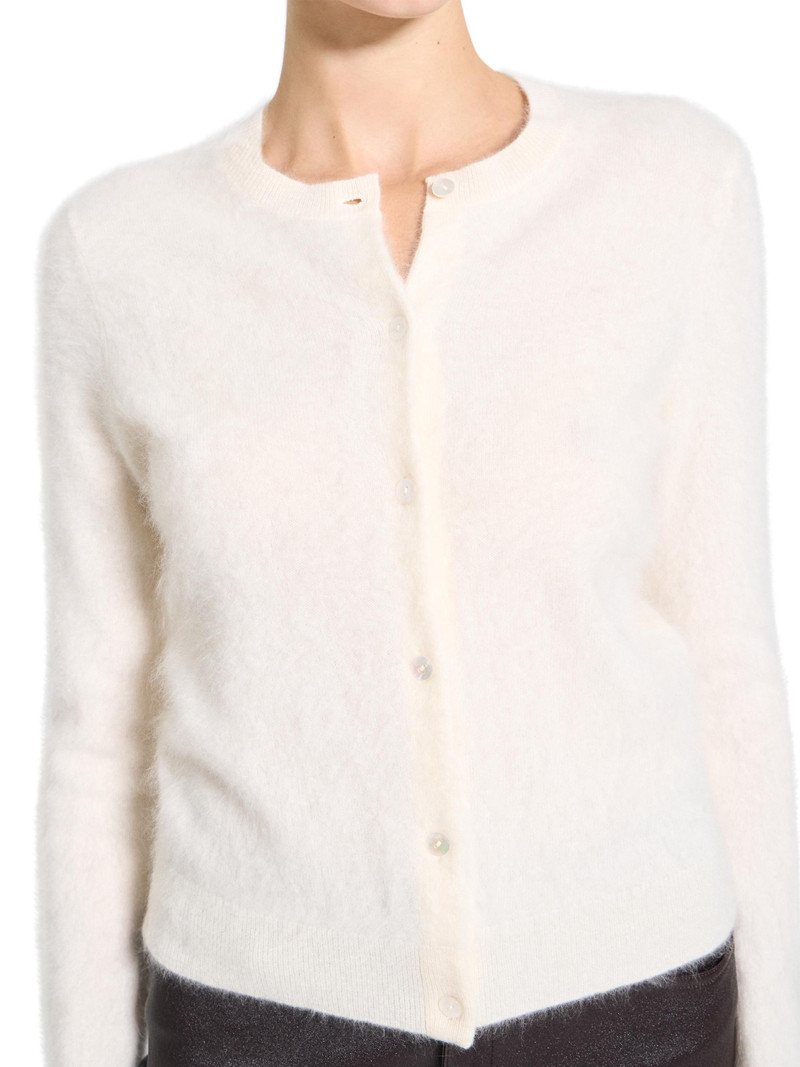 Women's Brushed Cashmere Cardigan - Ivory 5