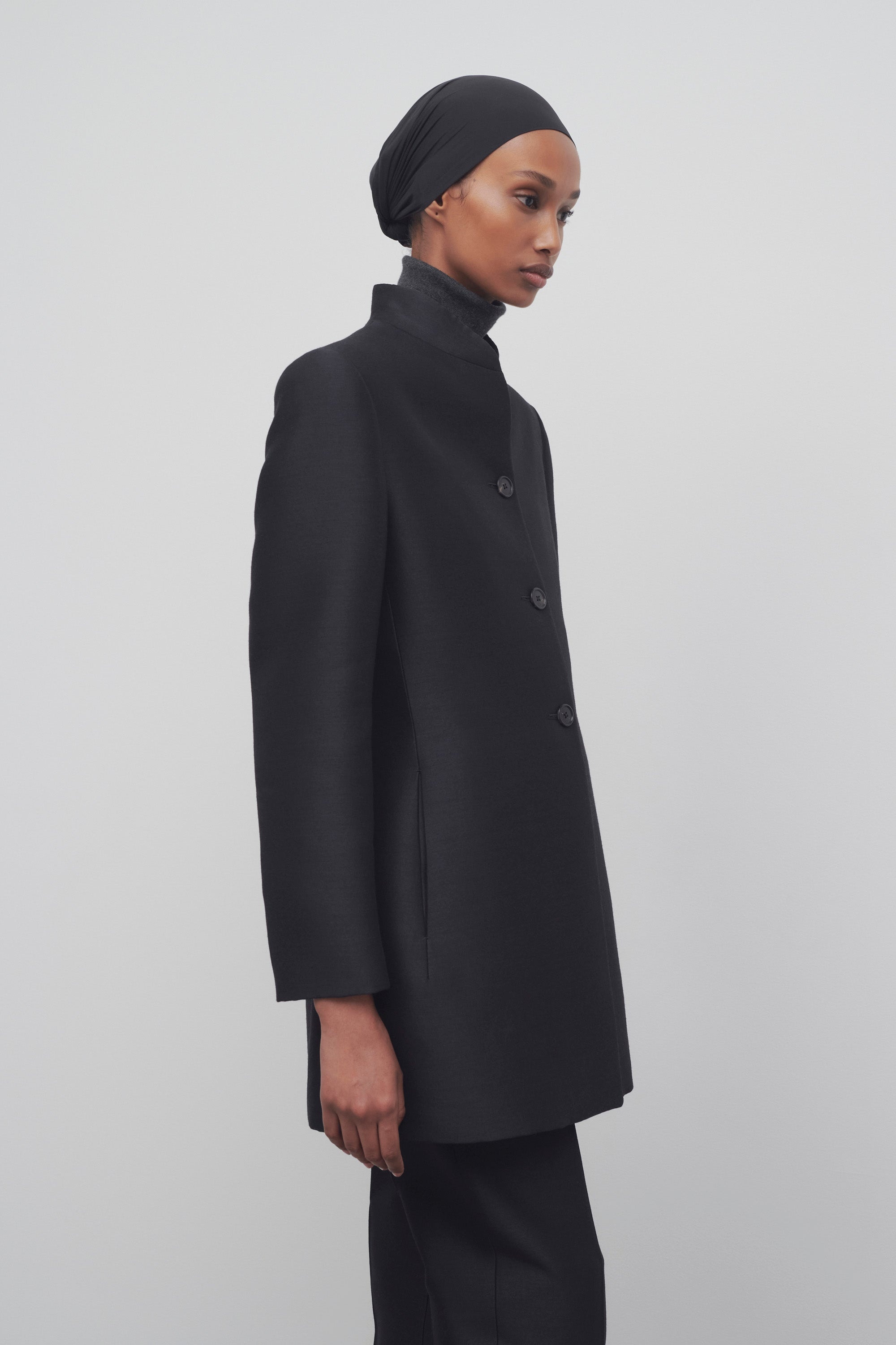 Byrne Jacket in Wool and Silk - 4