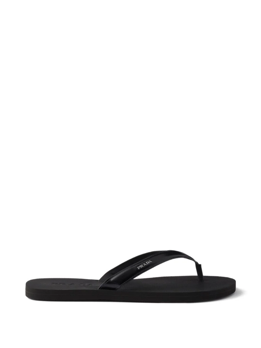 logo-embossed leather flip-flop sandals - 1