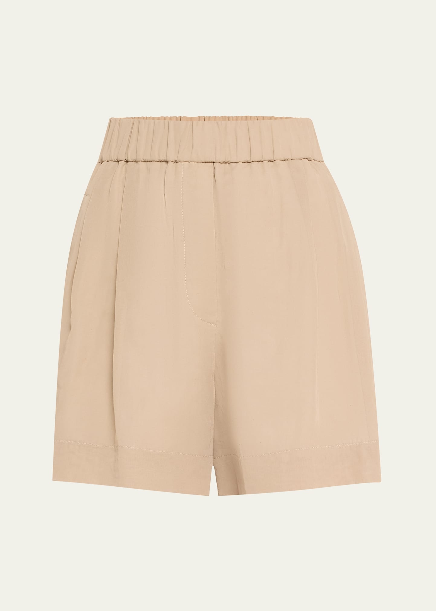 Pull-Up Cotton Gauze Shorts - 1