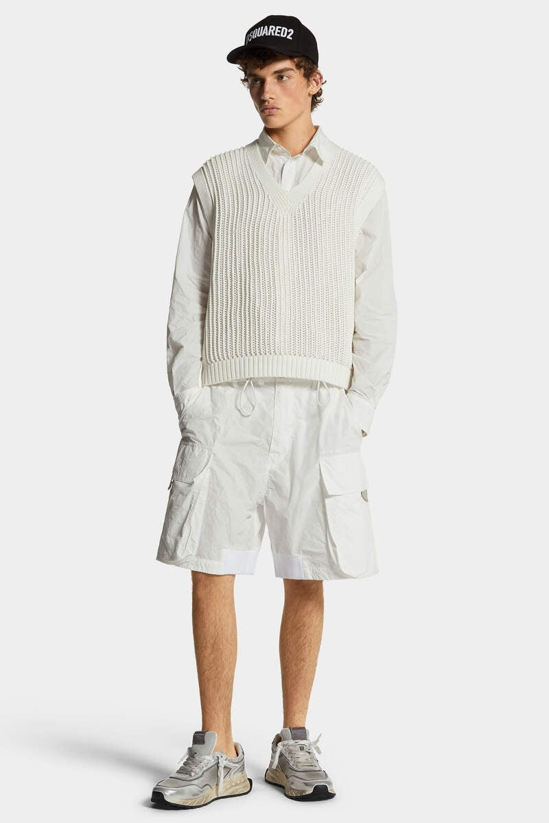 OPEN-KNIT V NECK VEST 5