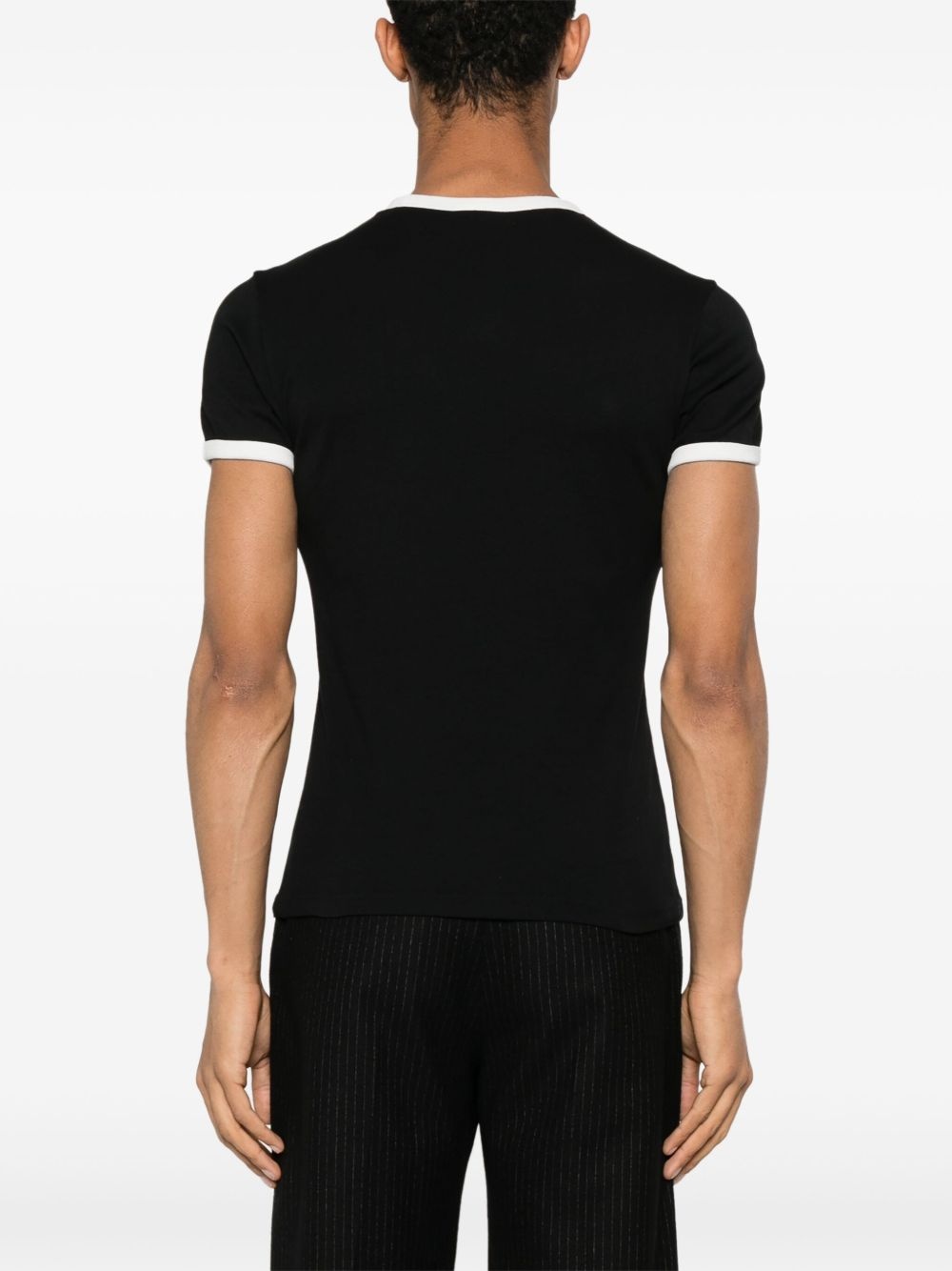 Contrast cotton T-shirt - 4
