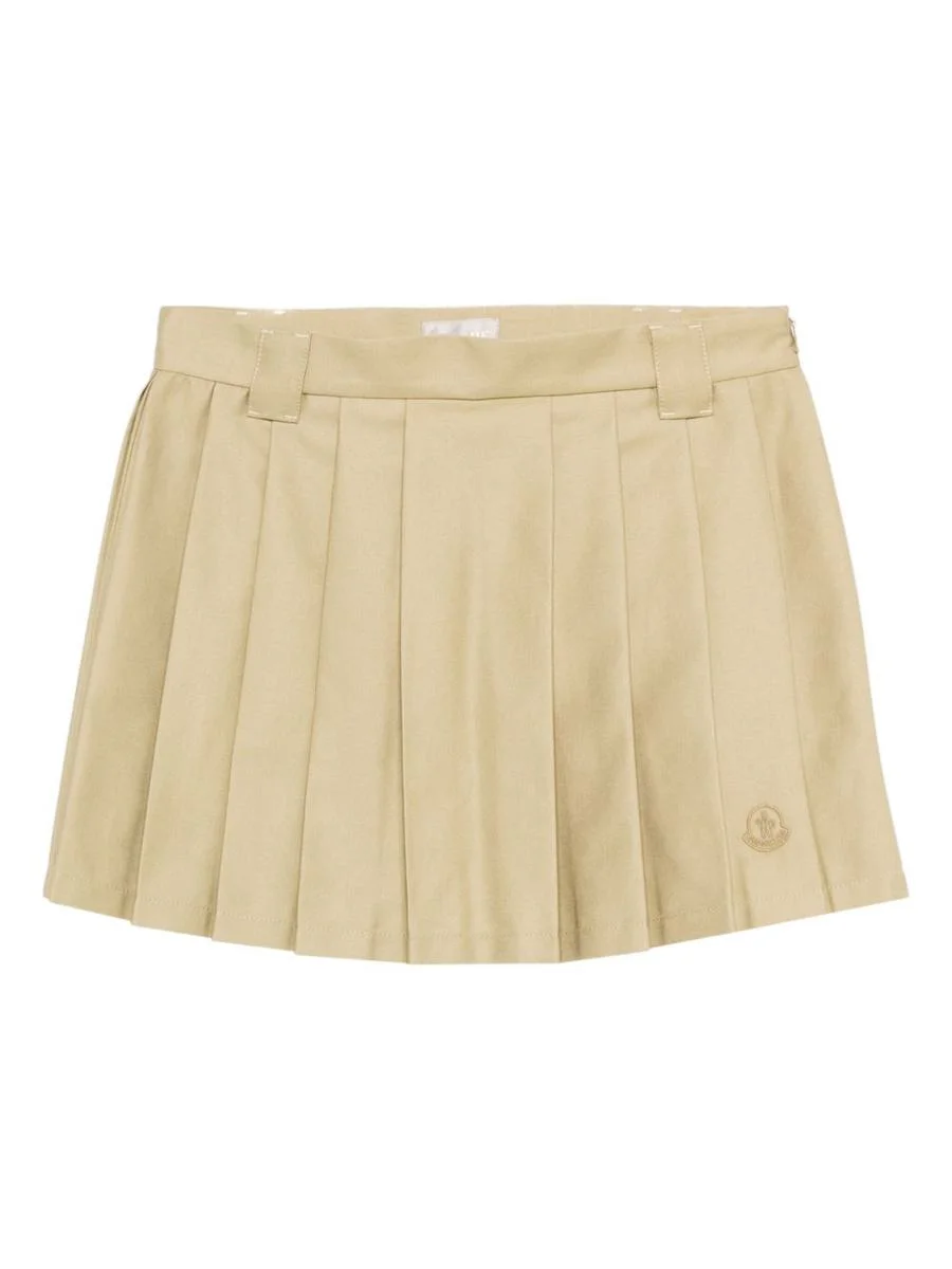 Moncler Pleated A-Line Skirt With Logo - 1
