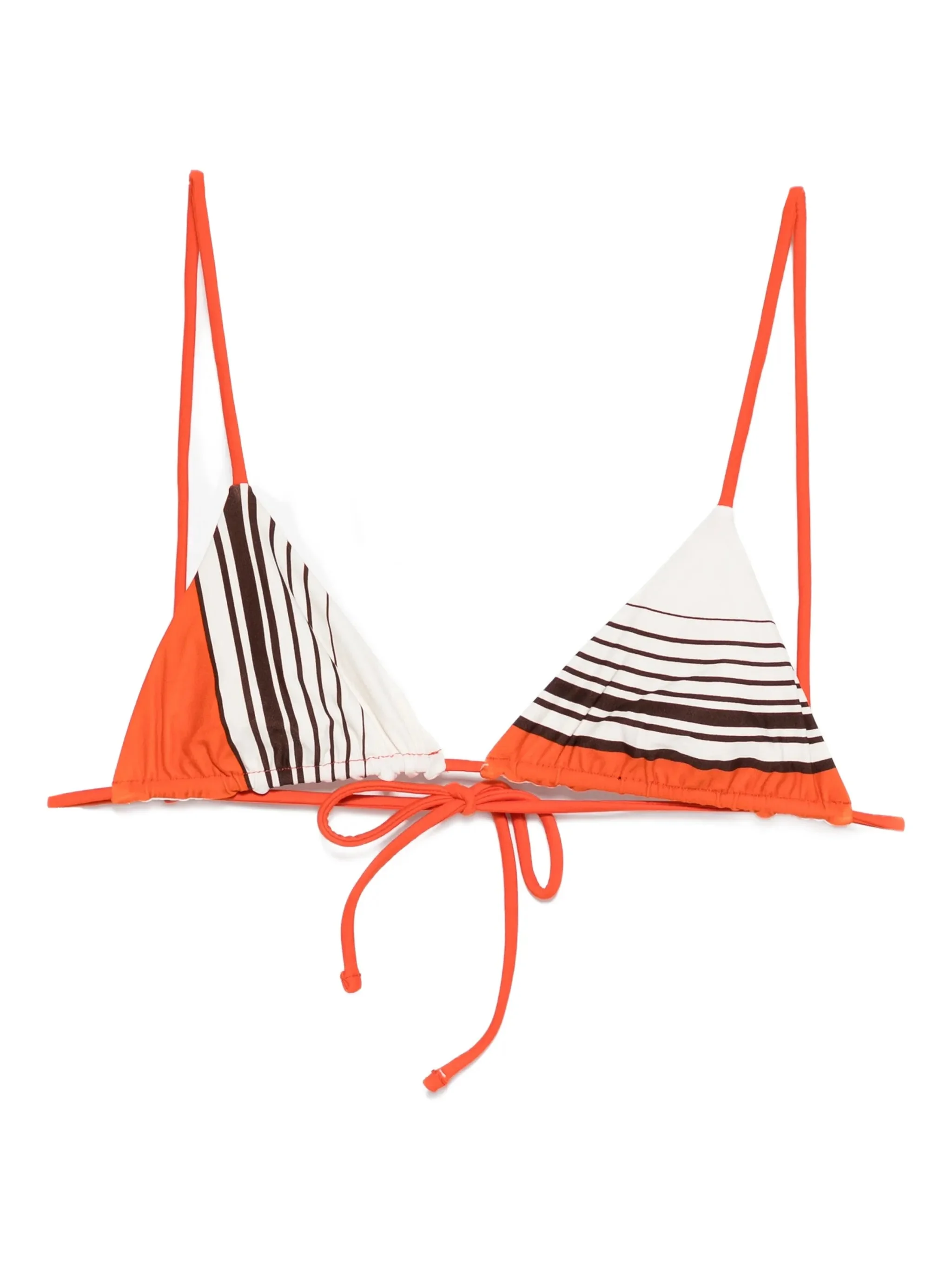 Destino striped-pattern triangle bikini top - 1