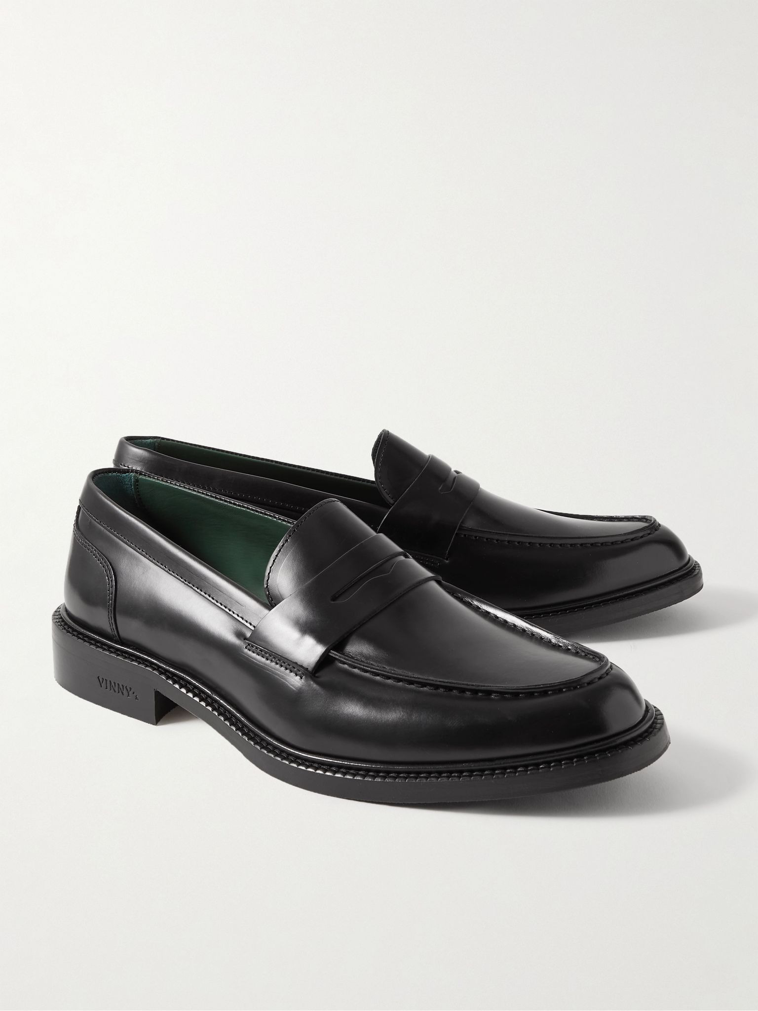 Townee Leather Penny Loafers Black - 4