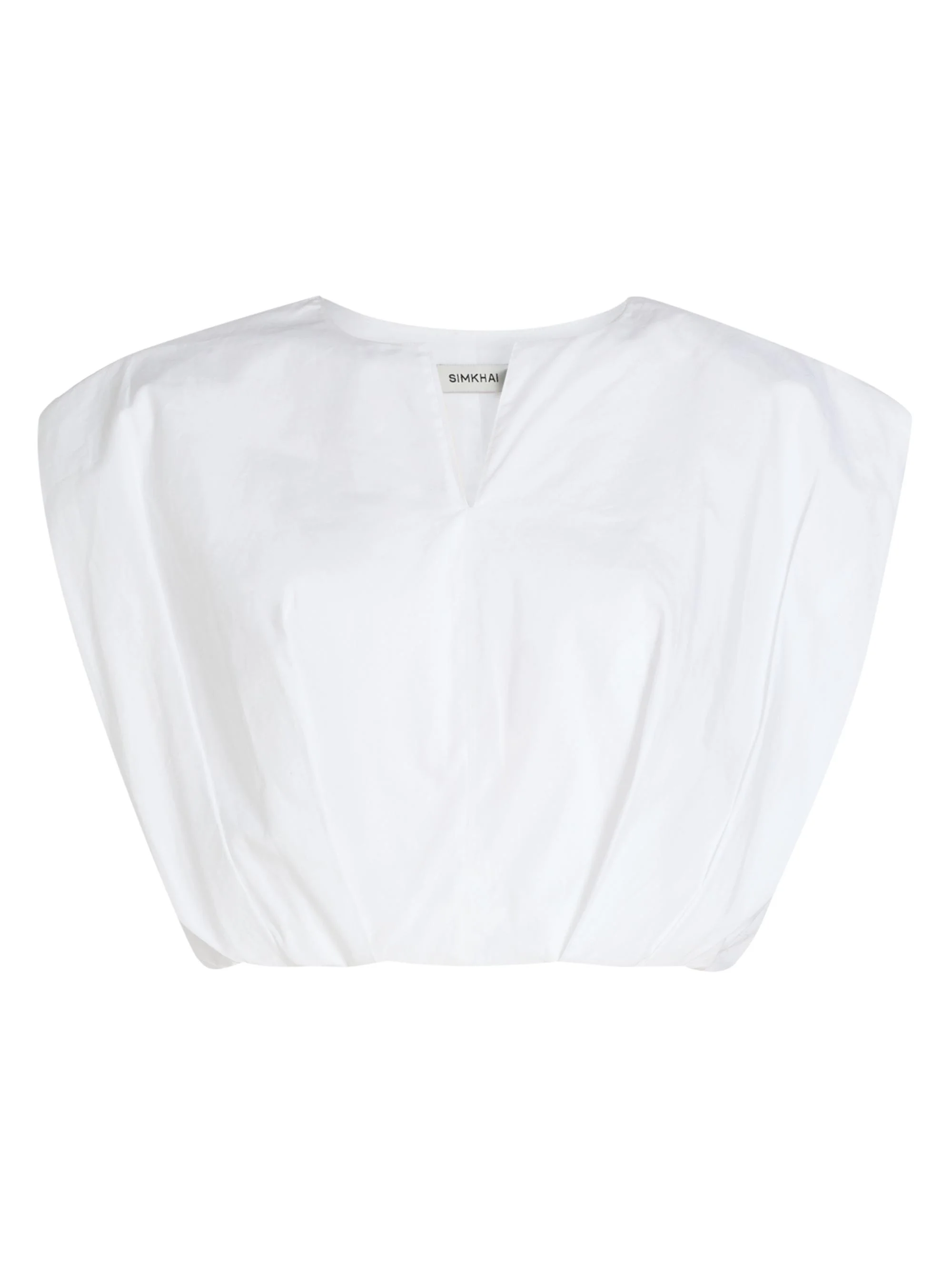 Women's Wrenli Pleated Crop Top - White - 1
