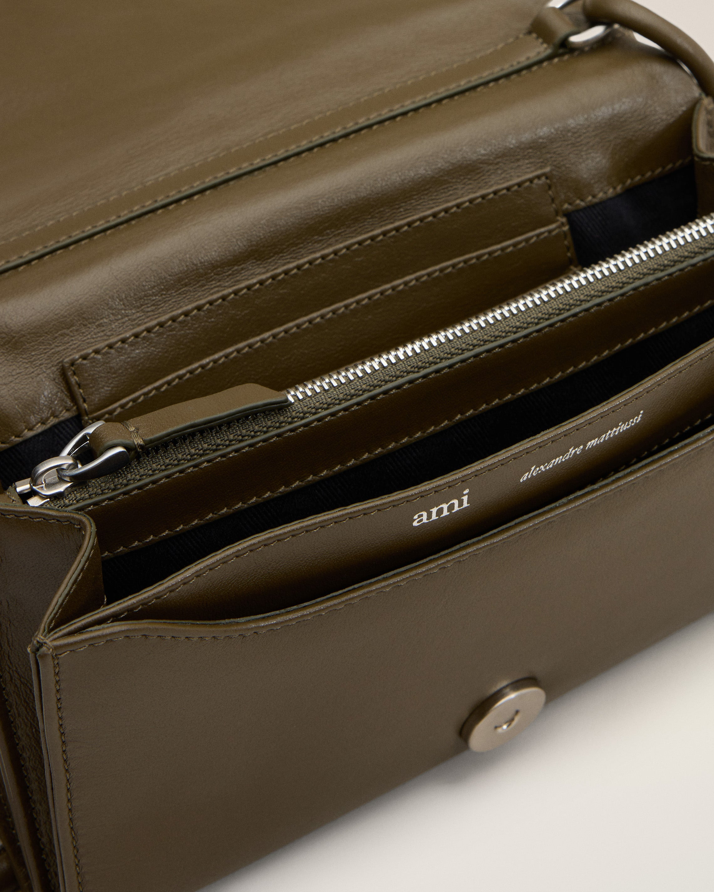 KHAKI LEATHER VOULEZ-VOUS WALLET STRAP - 5