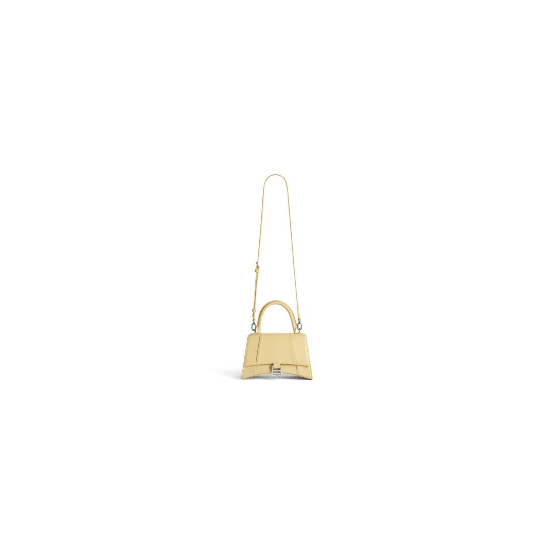 Women's Hourglass Small Handbag Box in Light Yellow - 7