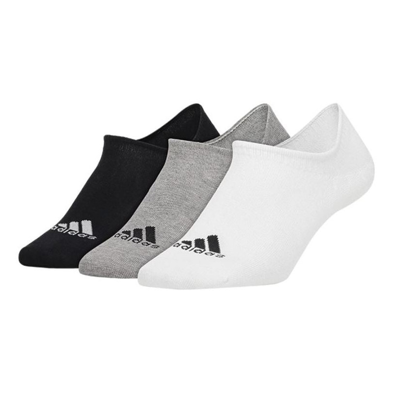 adidas Unisex Performance Invisible Socks 3 Packs Black/White/Grey CV7410 1