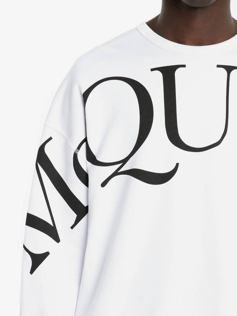 Logo Sweatshirt in White/black 5