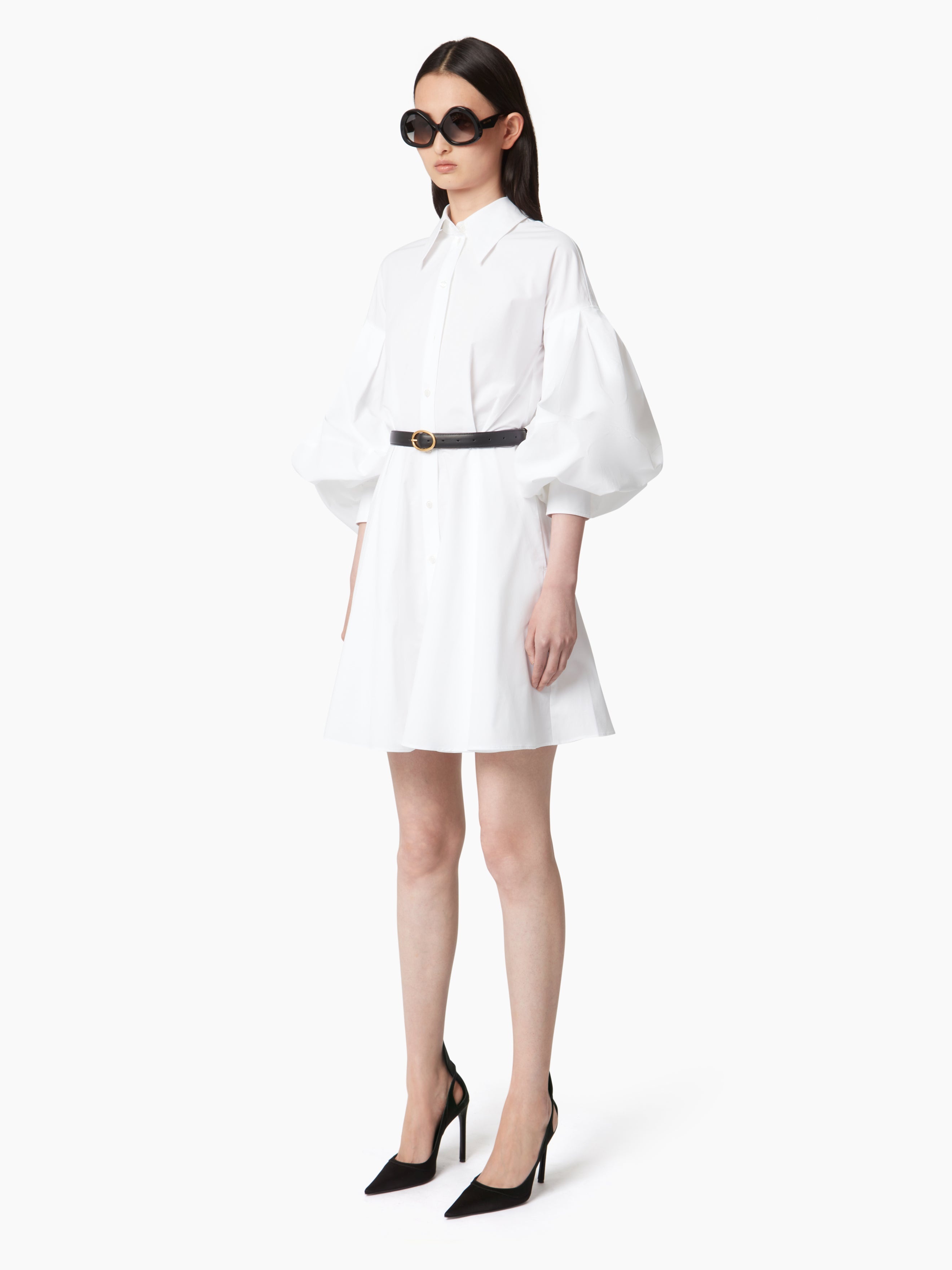 MIDI DRESS WITH COCOON SLEEVES - 2