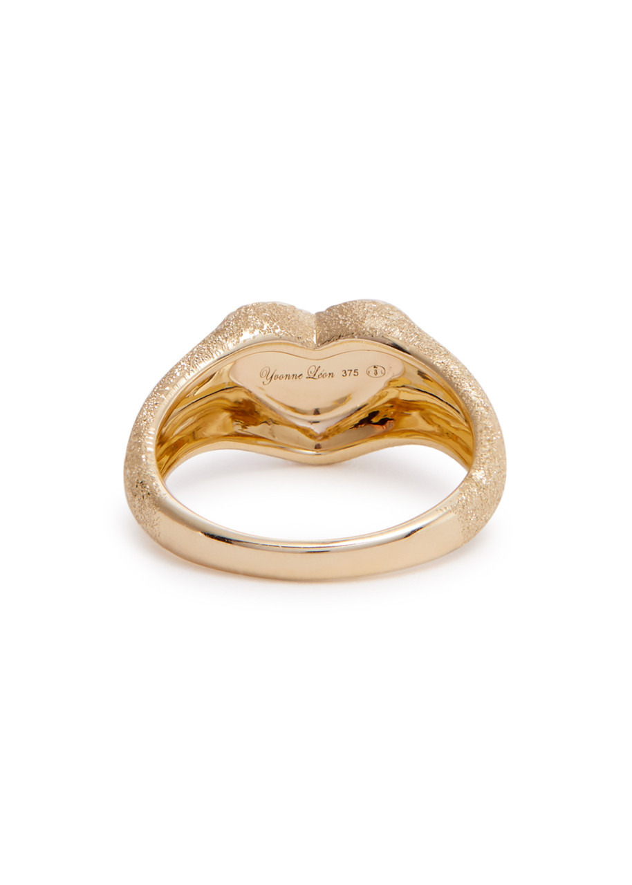 Baby Chevaliere glittered pinky ring - 4