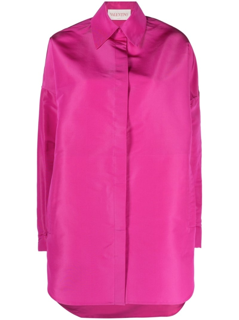 oversized silk shirt - 1