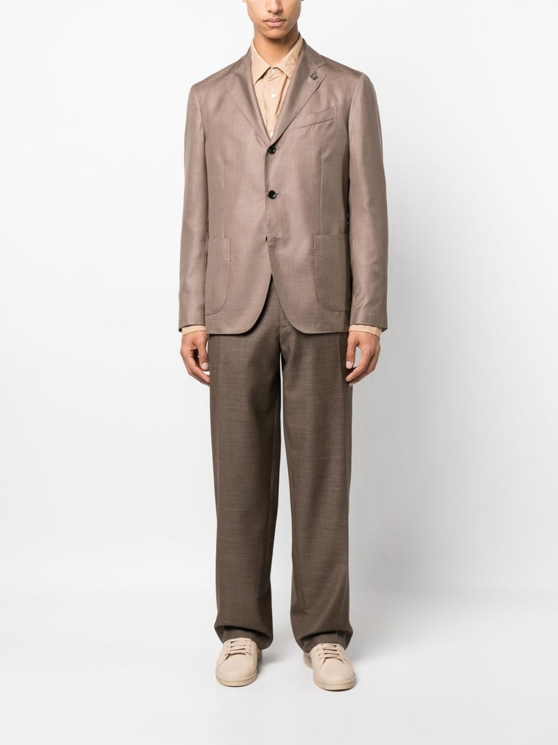 LARDINI Americana brooch-detail blazer outlook