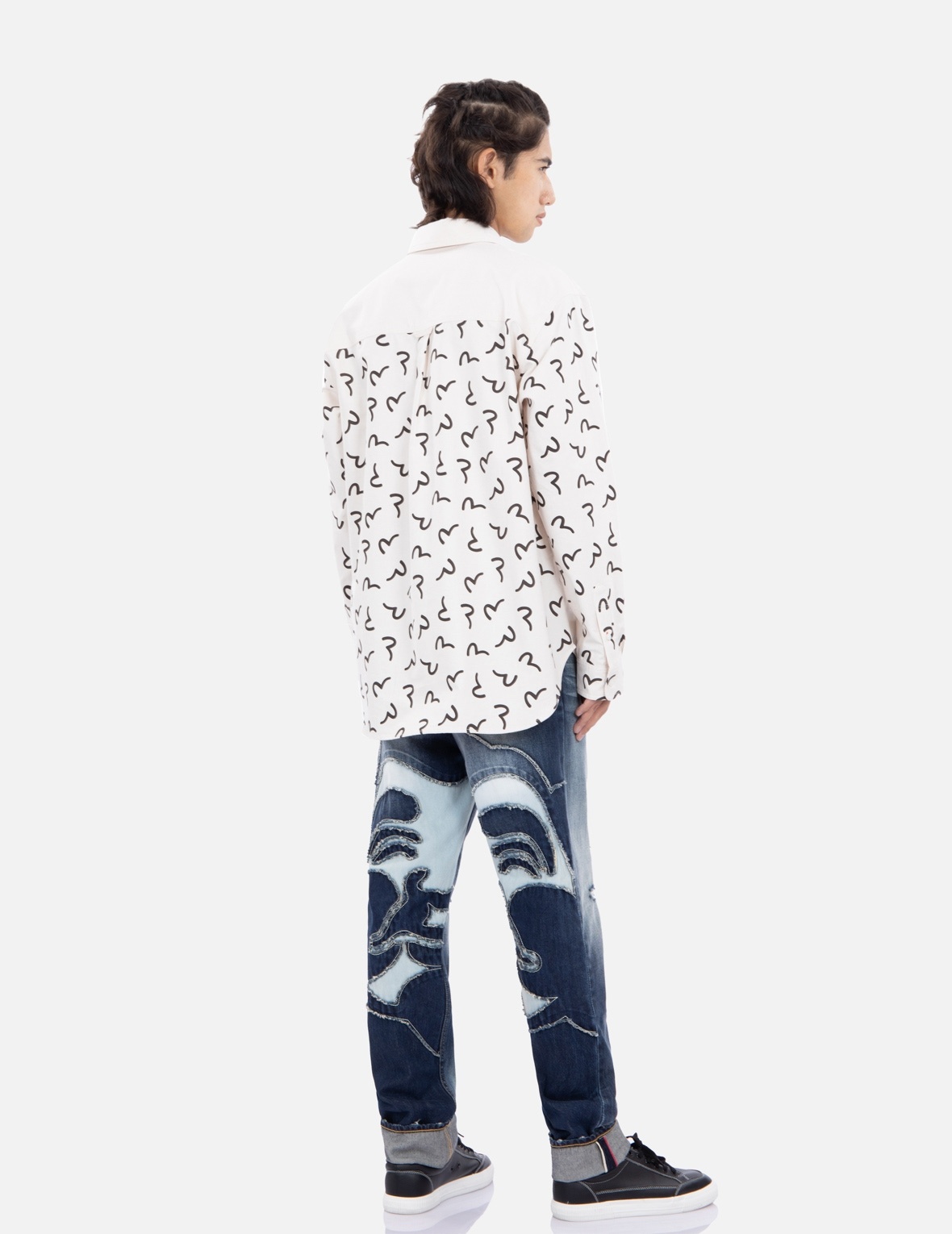 SEAGULL PATTERN PRINT SHIRT - 3