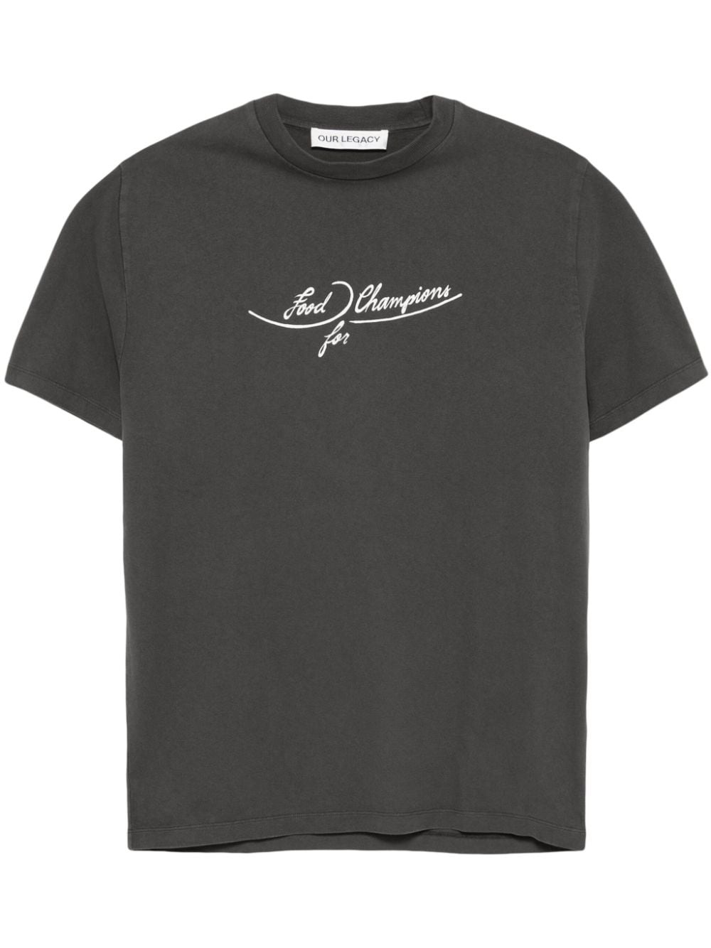 plates-print T-shirt - 1