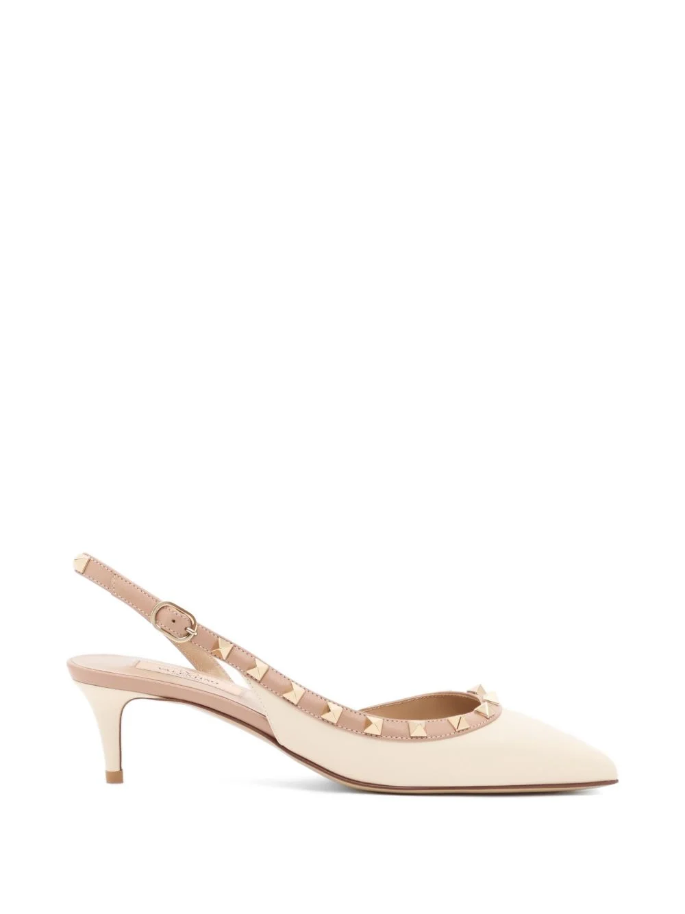 Rockstud calfskin slingback pump 50mm - 1