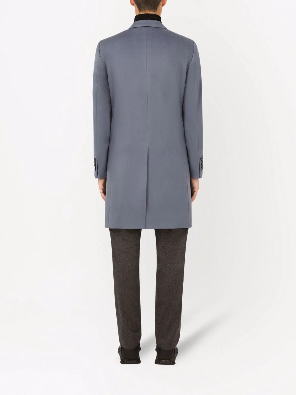 cashmere single-breasted coat - 4