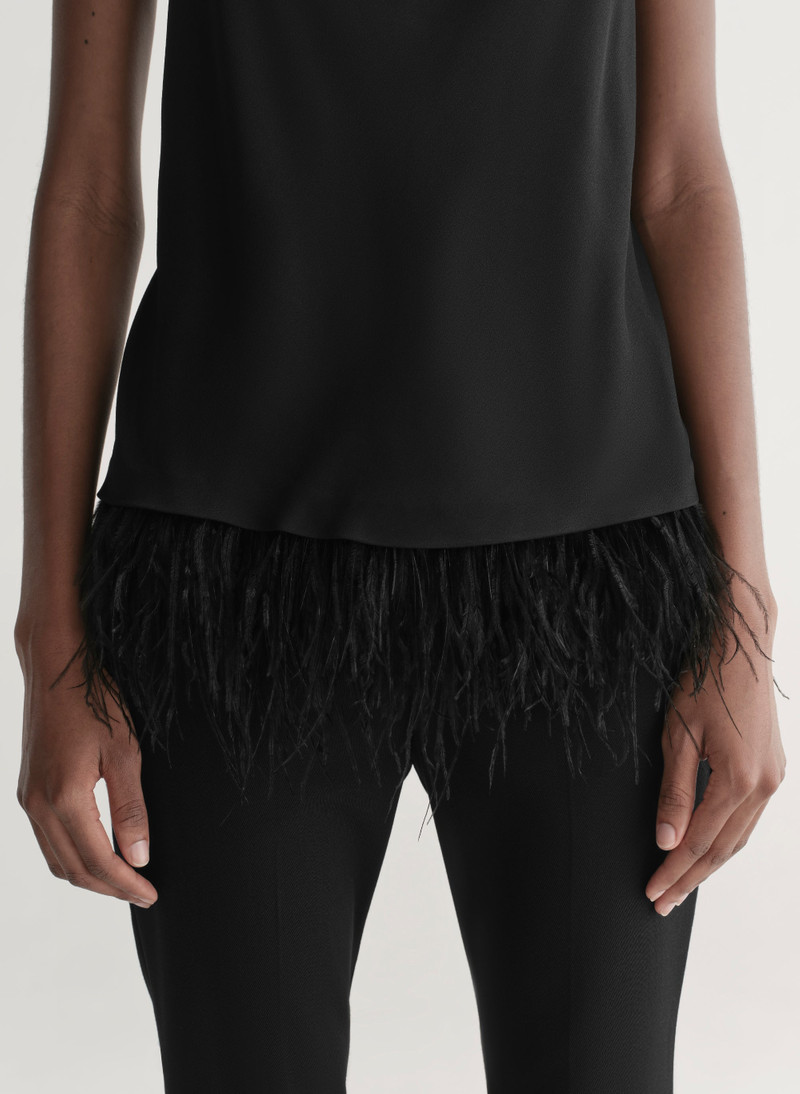 Eliza Feather Trimmed Camisole Top 3